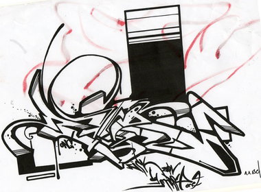 Graffiti Sketch - Photo by mastone - Risk, by, Mast (2013)