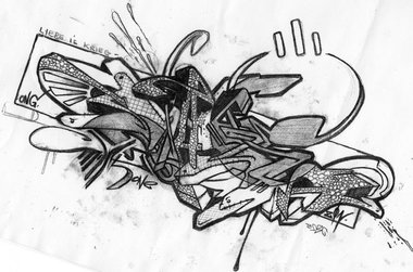 Graffiti Sketch - Photo by mastone - Mast, One (2013)