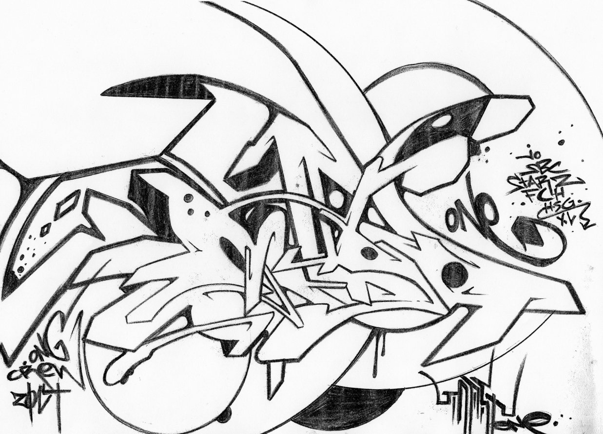 Graffiti Sketch - Photo by mastone - Mast, one (2014)