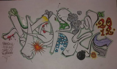 Graffiti Sketch in Dabrowa Gornicza - Photo by matteozla - take, poland (2012)