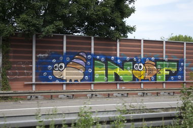 Graffiti Wall in Troisdorf - Photo by mayer - INF, CREW, Bonn (2012)