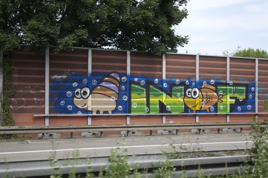 Graffiti Wall in Troisdorf - Photo by mayer - INF, CREW, Bonn (2012)