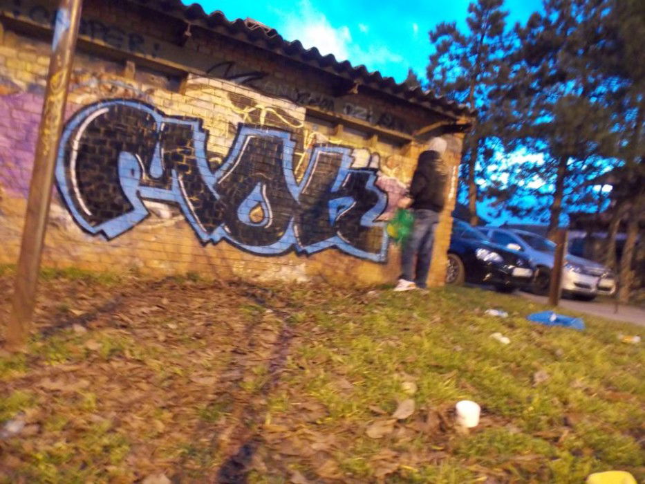 Graffiti Bombing in Pancevo - Photo by melskobadass