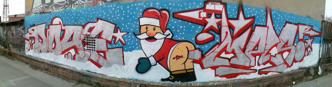 Graffiti Wall - Photo by melskobadass - santa, new, year (2014)