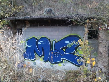 Graffiti Bombing - Photo by menoalien187 - quick, me, homeless (2018)