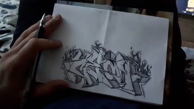 Graffiti Sketch - Photo by metanol - ceon, one (2018)