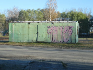 Graffiti Bombing in Tyumen - Photo by microu - throw (2013)