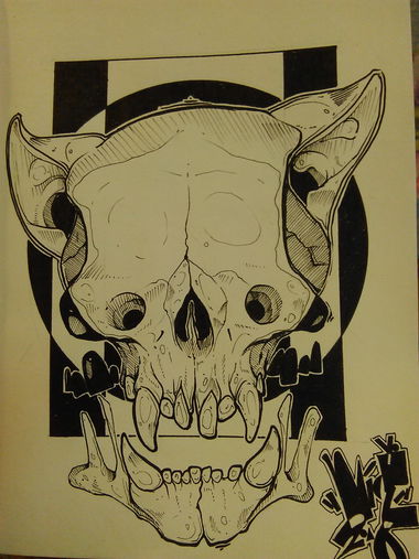 Graffiti Sketch - Photo by mide - mide, skull, sketch (2016)