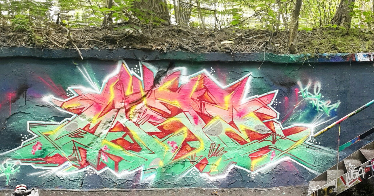 Graffiti Wall in Berlin - Photo by mist - Mist, berlin, mrb (2017)