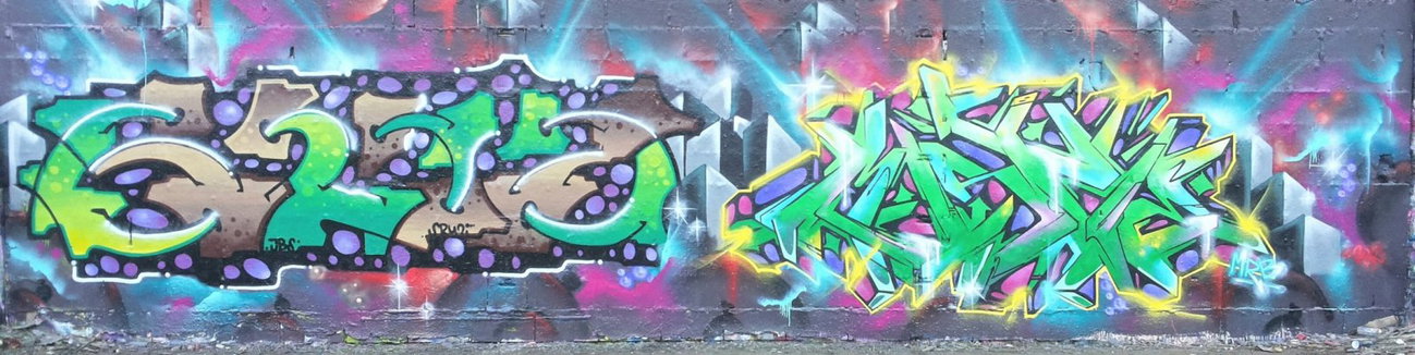 Graffiti Wall in Berlin - Photo by mist - mist, sriz, mrb (2015)