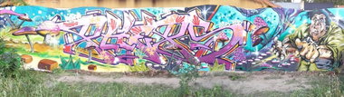 Graffiti Wall in Berlin - Photo by mist - mist, pheps, mrb (2015)