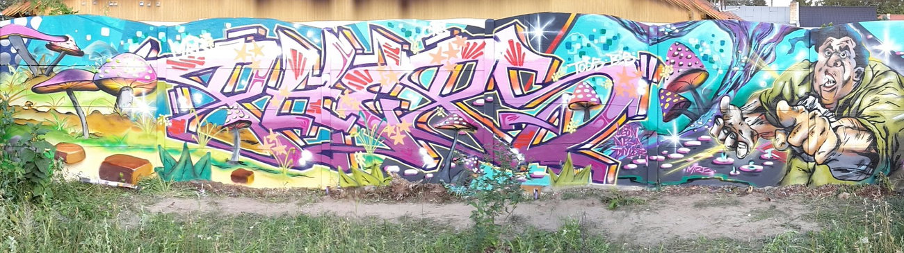 Graffiti Wall in Berlin - Photo by mist - mist, pheps, mrb (2015)