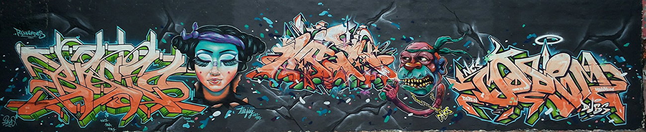 Graffiti Wall in Berlin - Photo by mist - mistie, modem, basco (2013)