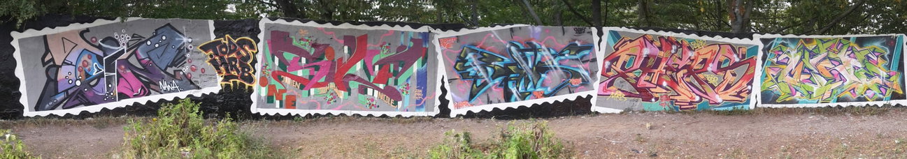 Graffiti Wall in 10369 - Photo by mist - Tein, Silt, Saik (2015)