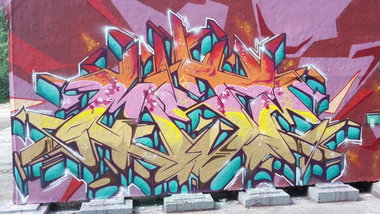 Graffiti Wall in Berlin  - Photo by mist - Mist, tods, mrb (2016)