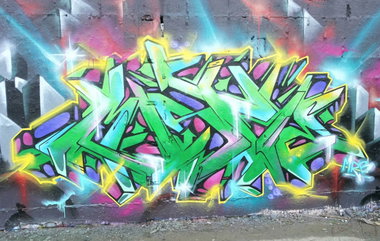 Graffiti Wall in Berlin - Photo by mist - mist, mrb (2015)