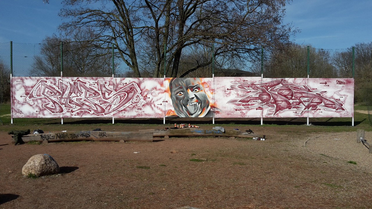 Graffiti Wall in Berlin - Photo by mist - Pheps, Mist, spoare (2017)