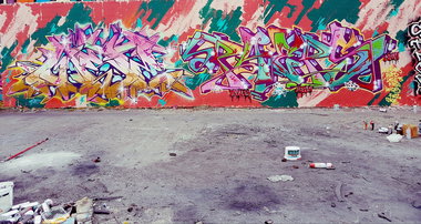 Graffiti Wall in Berlin - Photo by mist - Mist, Pheps, Mrb (2017)