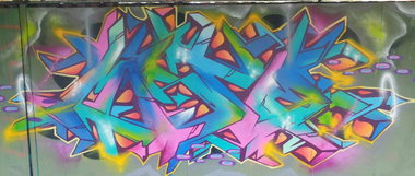 Graffiti Wall in berlin - Photo by mist - mist, mrb, qrek (2015)