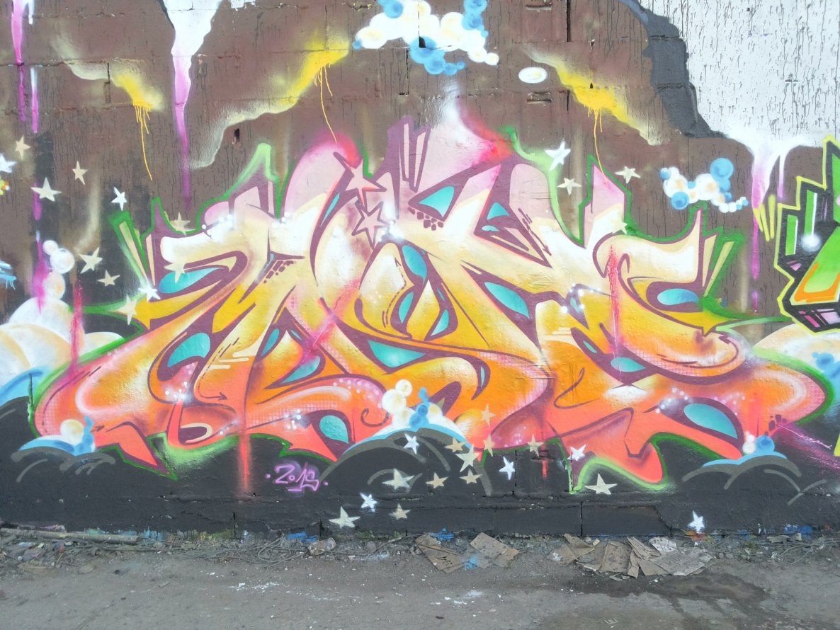 Graffiti Wall in berlin - Photo by mist - mist, mrb (2015)