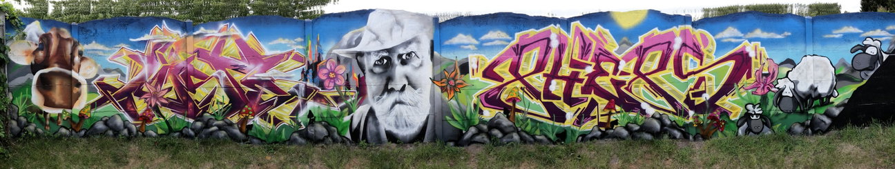 Graffiti Wall in Berlin - Photo by mist - mist, pheps, mrb (2015)