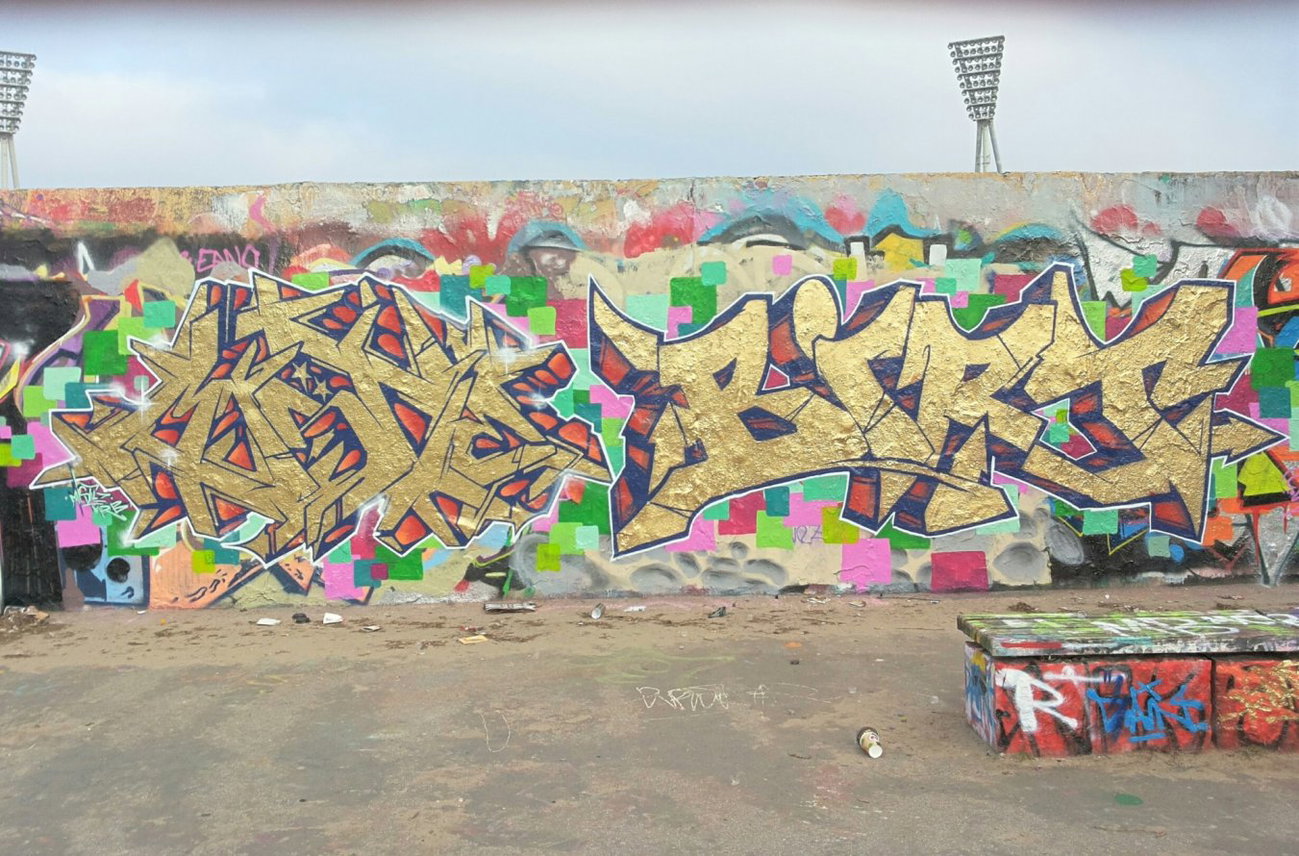 Graffiti Wall in berlin - Photo by mist - mist, birt, mrb (2015)