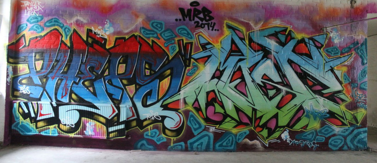 Graffiti Wall in Berlin - Photo by mist - mist, pheps, mrb (2014)
