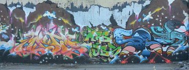 Graffiti Wall in berlin - Photo by mist - mist, sriz, pheps (2015)