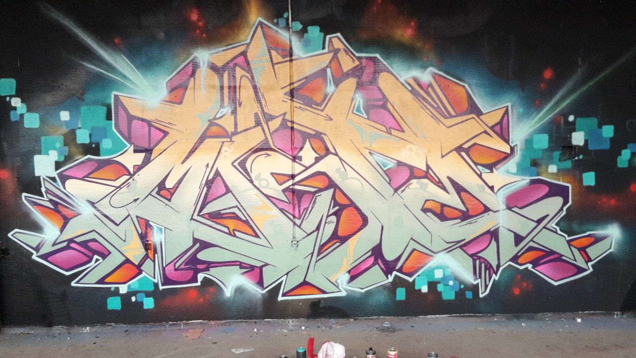 Graffiti Wall in Berlin  - Photo by mist - Mist, Miste, mrb (2016)