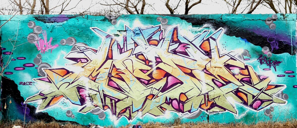 Graffiti Wall in Berlin  - Photo by mist - Mist, tods, mrb (2017)