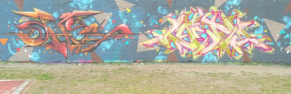 Graffiti Wall in berlin - Photo by mist - mist, mrb, dhos (2015)