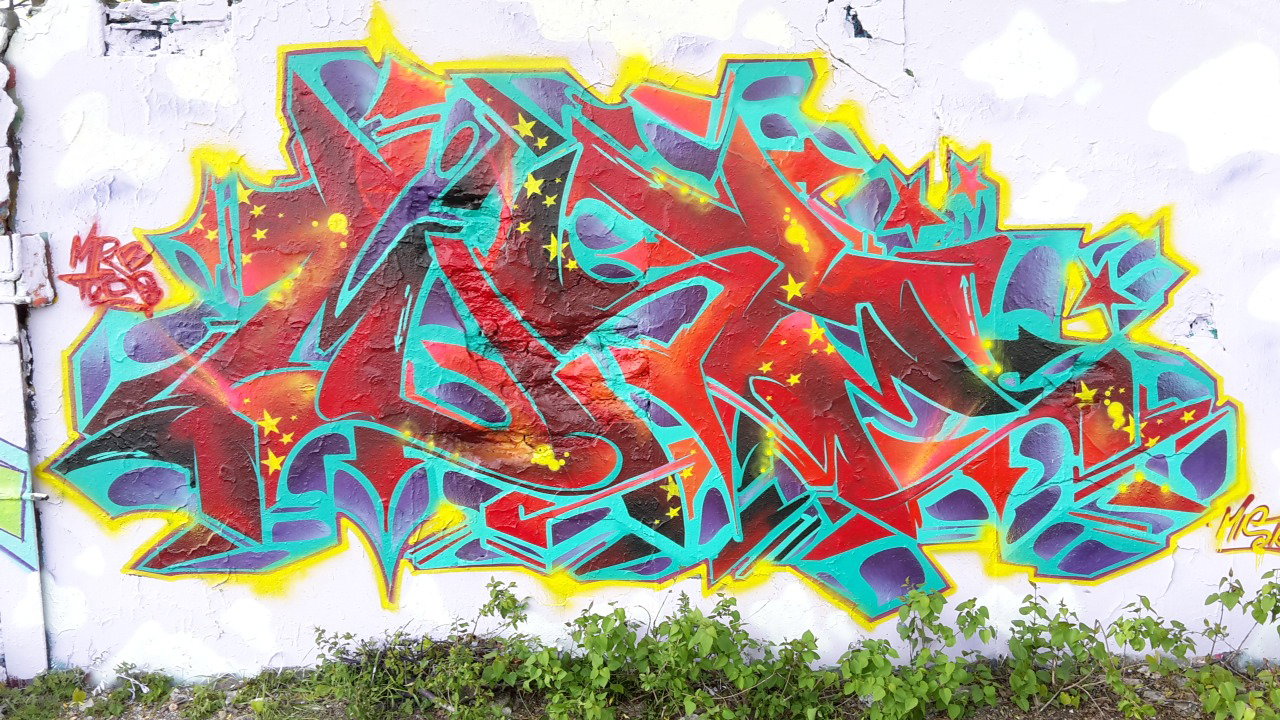 Graffiti Wall in Berlin - Photo by mist - Mist, mrb, tods (2016)