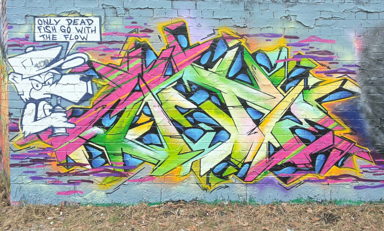 Graffiti Wall in berlin - Photo by mist - mist, mrb (2015)