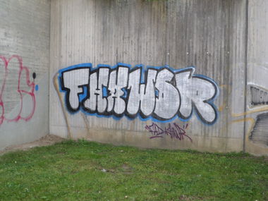 Graffiti Bombing in Göttingen - Photo by mks100 - FAD, HWR, FHAWDR (2015)