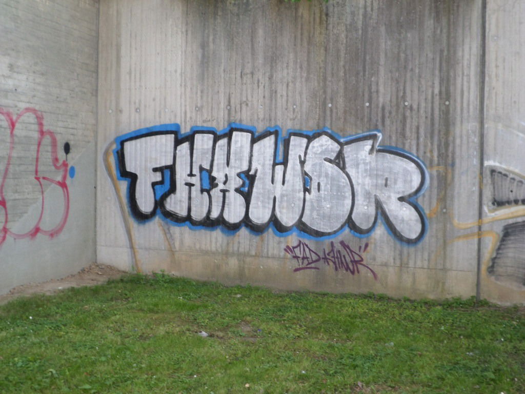 Graffiti Bombing in Göttingen - Photo by mks100 - FAD, HWR, FHAWDR (2015)