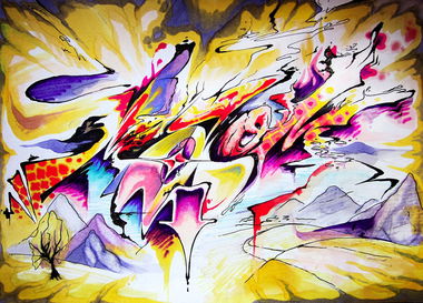 Graffiti Sketch - Photo by modestmaom - sketch, colors, nature (2012)
