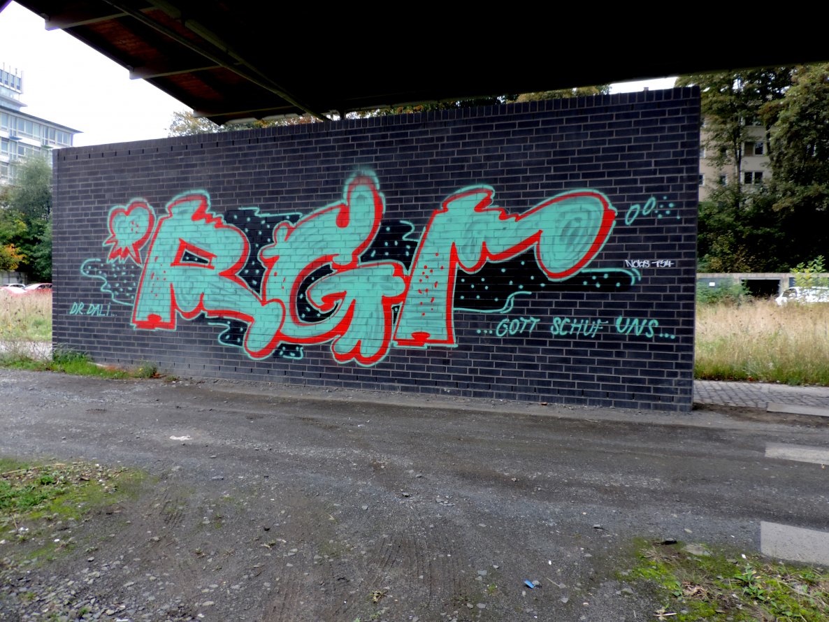 Graffiti Bombing in Kassel - Photo by mois - rgr, gott, schuf (2012)