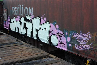 Graffiti Train - Photo by mois - antifa, afa