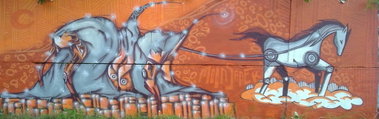 Graffiti Wall - Photo by moon - moon, sanek