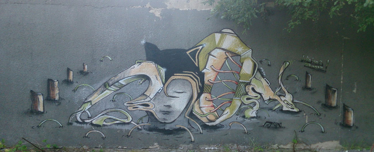 Graffiti Wall in Stralsund - Photo by moon - moon (2015)