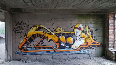 Graffiti Wall in Rügen prora - Photo by moon (2016)