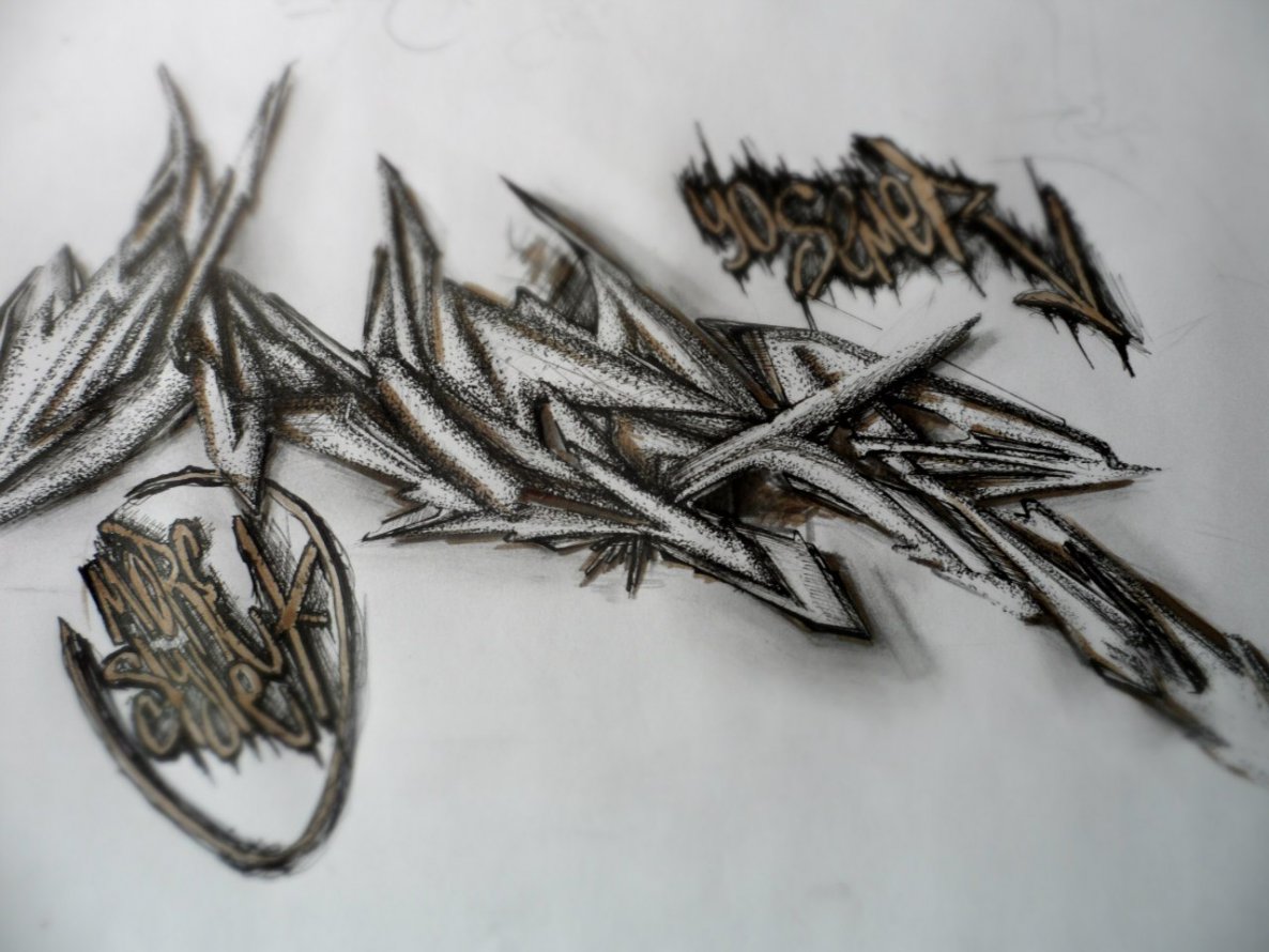 Graffiti Sketch in Lida - Photo by more_style - more (2013)