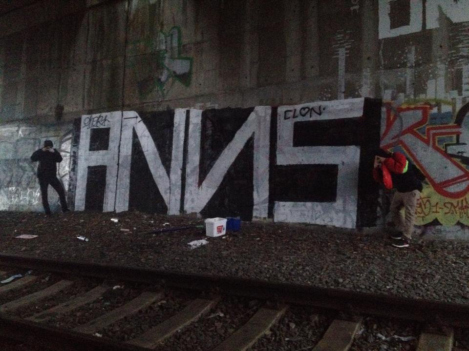 Graffiti Wall in Olomouc - Photo by morelotr - anns, olomous, clon (2014)