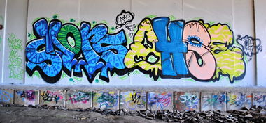 Graffiti Wall - Photo by mors1 - mors, anse (2010)