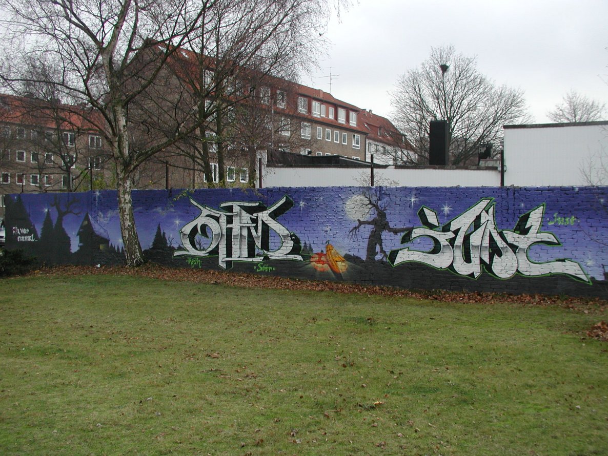 Graffiti Wall in Hamburg - Photo by moschek - ohm, just