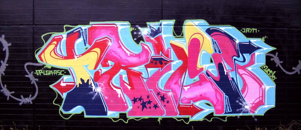 Graffiti Wall in Lüneburg - Photo by moschek - trica186, lga, ep (2006)