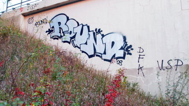 Graffiti Bombing in Hamburg - Photo by moschek - round (2008)