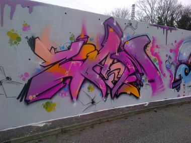 Graffiti Wall in Hamburg - Photo by moschek - ziam, fk (2014)