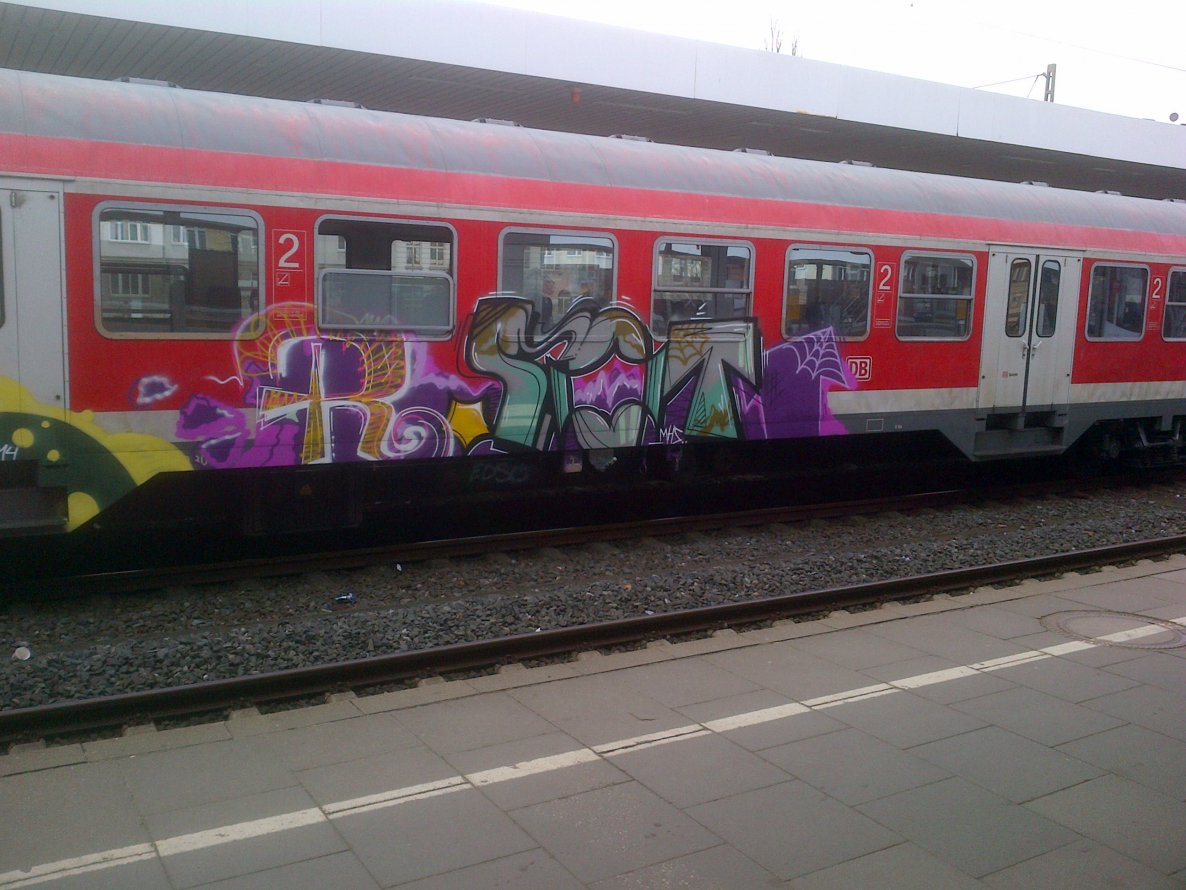 Graffiti Train - Photo by moschek - riot, mhs