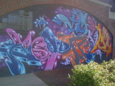 Graffiti Wall in Hamburg - Photo by moschek - bak, min, ewa (2014)